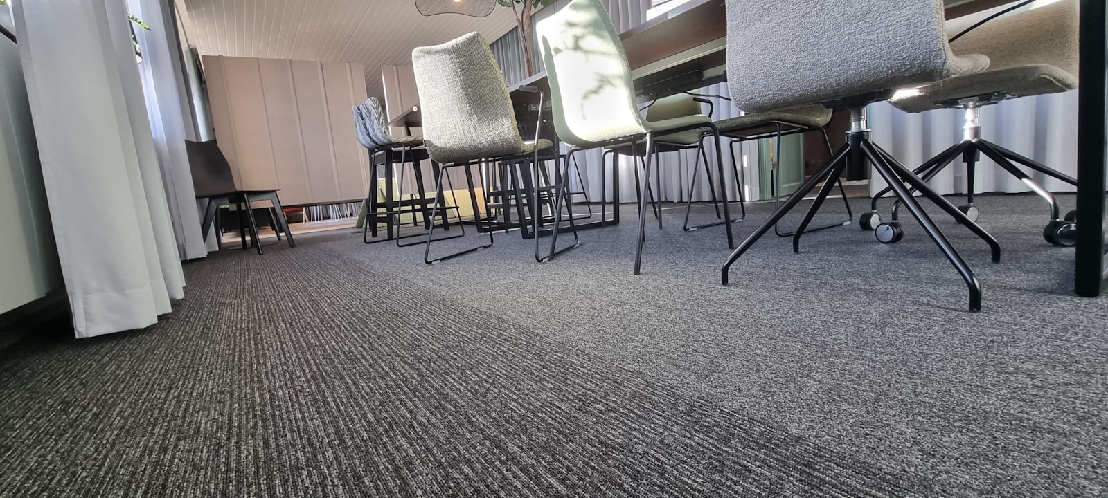 Commercial carpet in an office meeting area