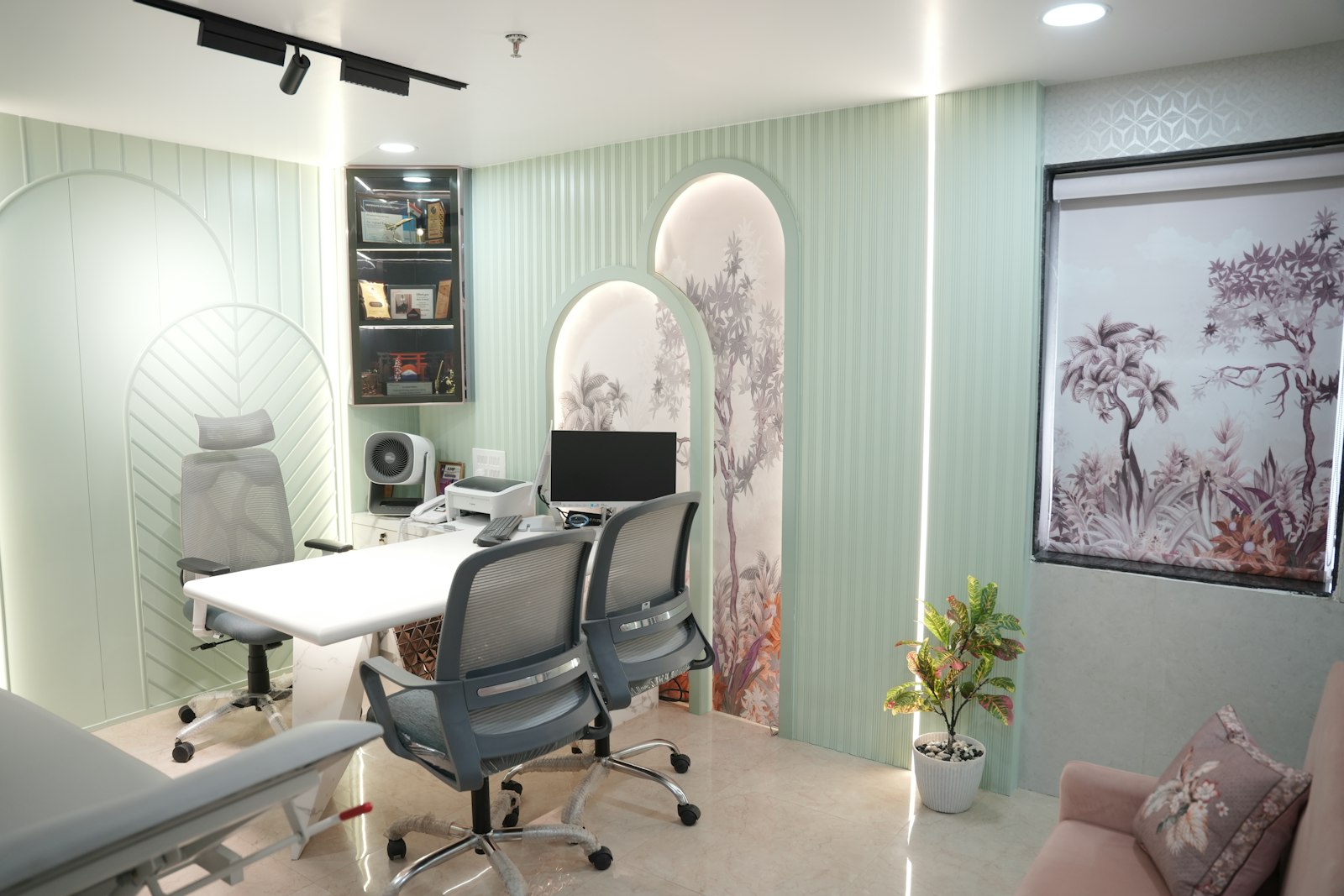 Clean and tidy treatment room in a medical practice