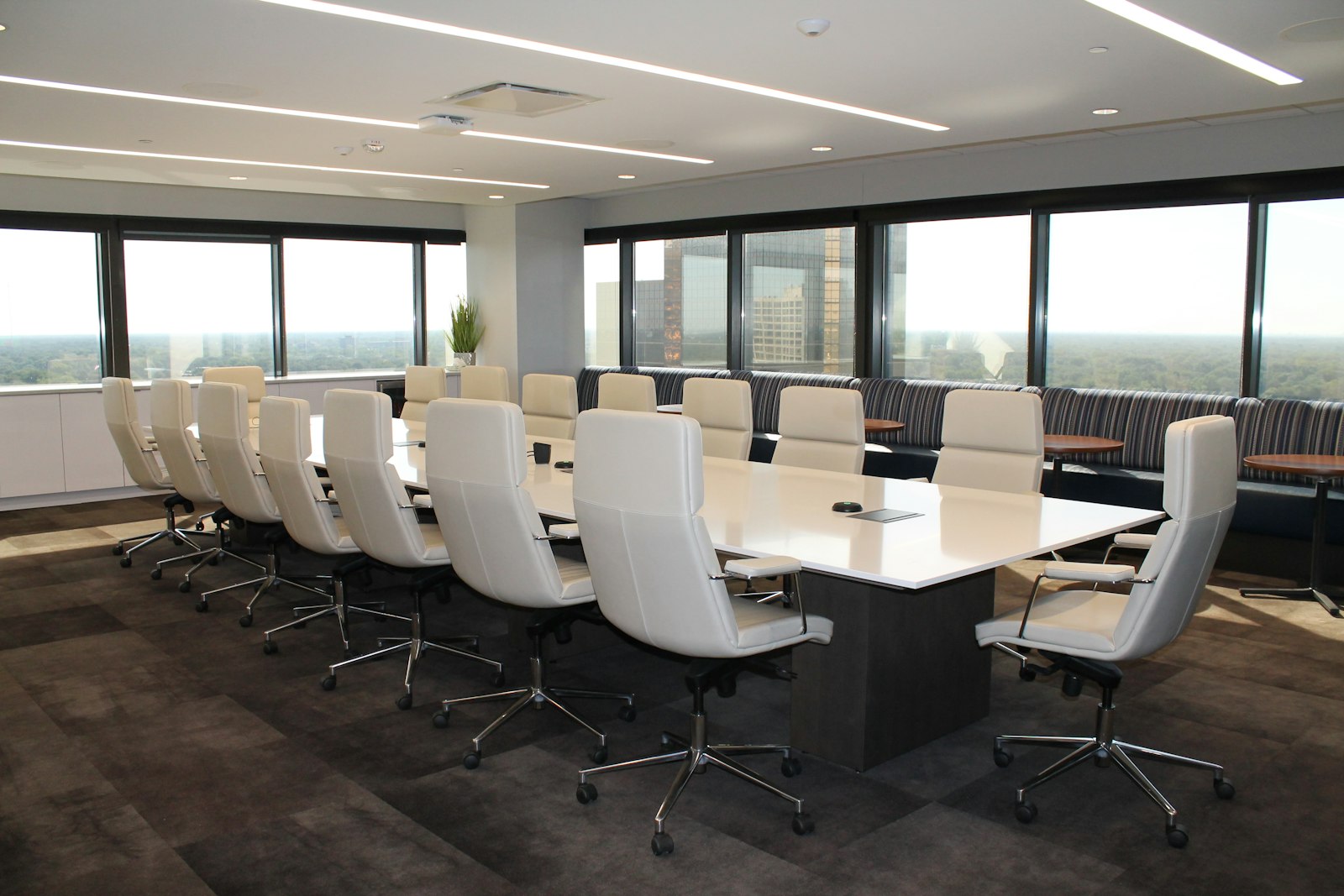 Boardroom cleaned and reset for the next meeting
