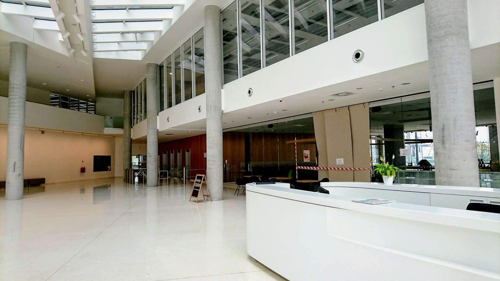 Commercial building lobby