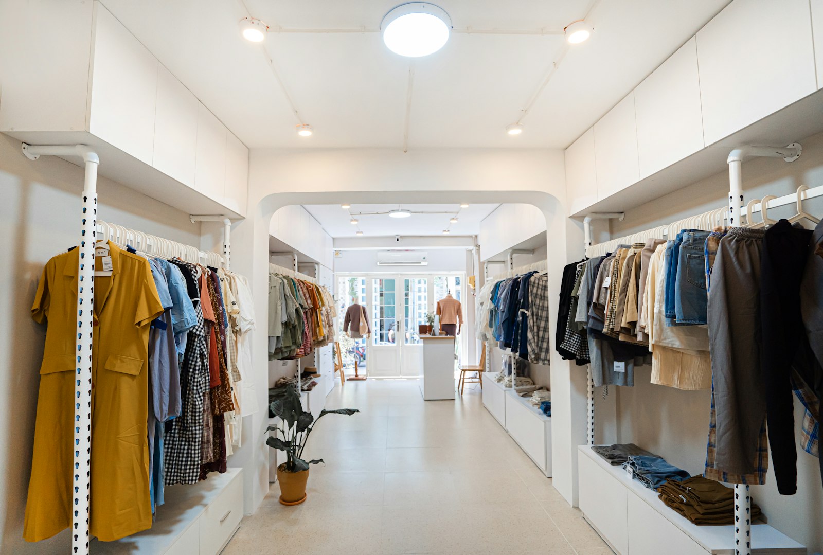 Clothing store interior kept presentable for trading