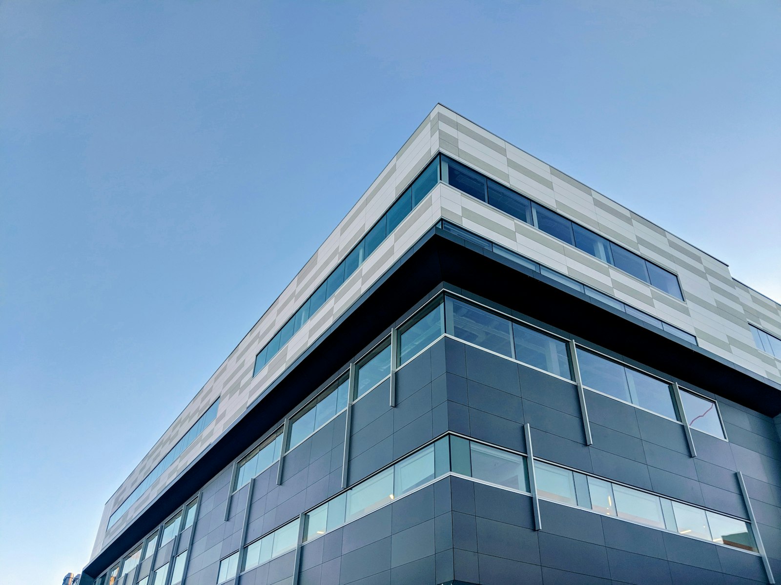 Modern building glazing on the coast