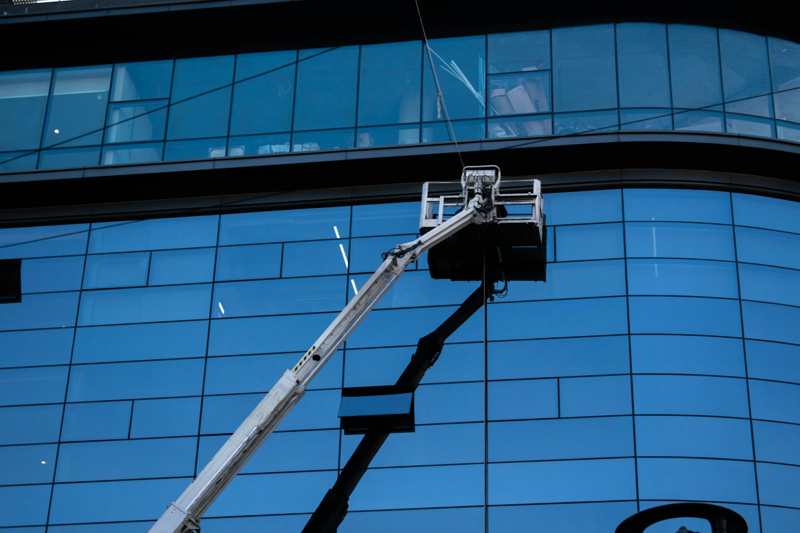 Access equipment used for high-level window cleaning